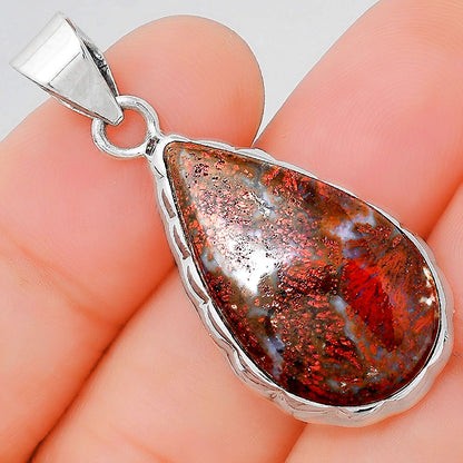 Natural Red Moss Agate Pendant P-1110 SDP155183