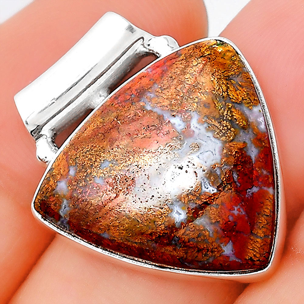 Natural Red Moss Agate Pendant P-1259 SDP155189