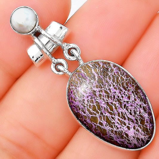 Purpurite - South Africa and Pearl Pendant P-1276 SDP155200