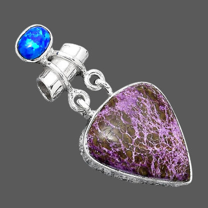 Purpurite South Africa and Fire Opal Pendant P-1276 SDP155202