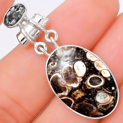 Turtella Jasper and Herkimer Diamond Pendant P-1276 SDP155204
