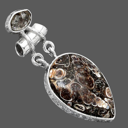 Turtella Jasper and Herkimer Diamond Pendant P-1276 SDP155205