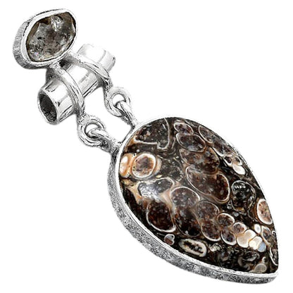 Turtella Jasper and Herkimer Diamond Pendant P-1276 SDP155205