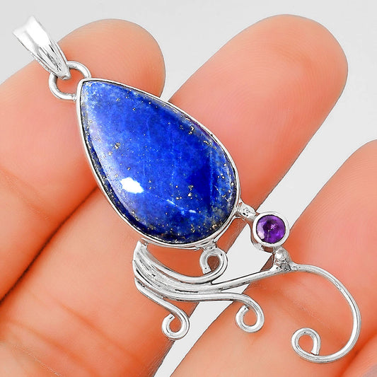 Lapis - Afghanistan and Amethyst Pendant P-1007 SDP155208