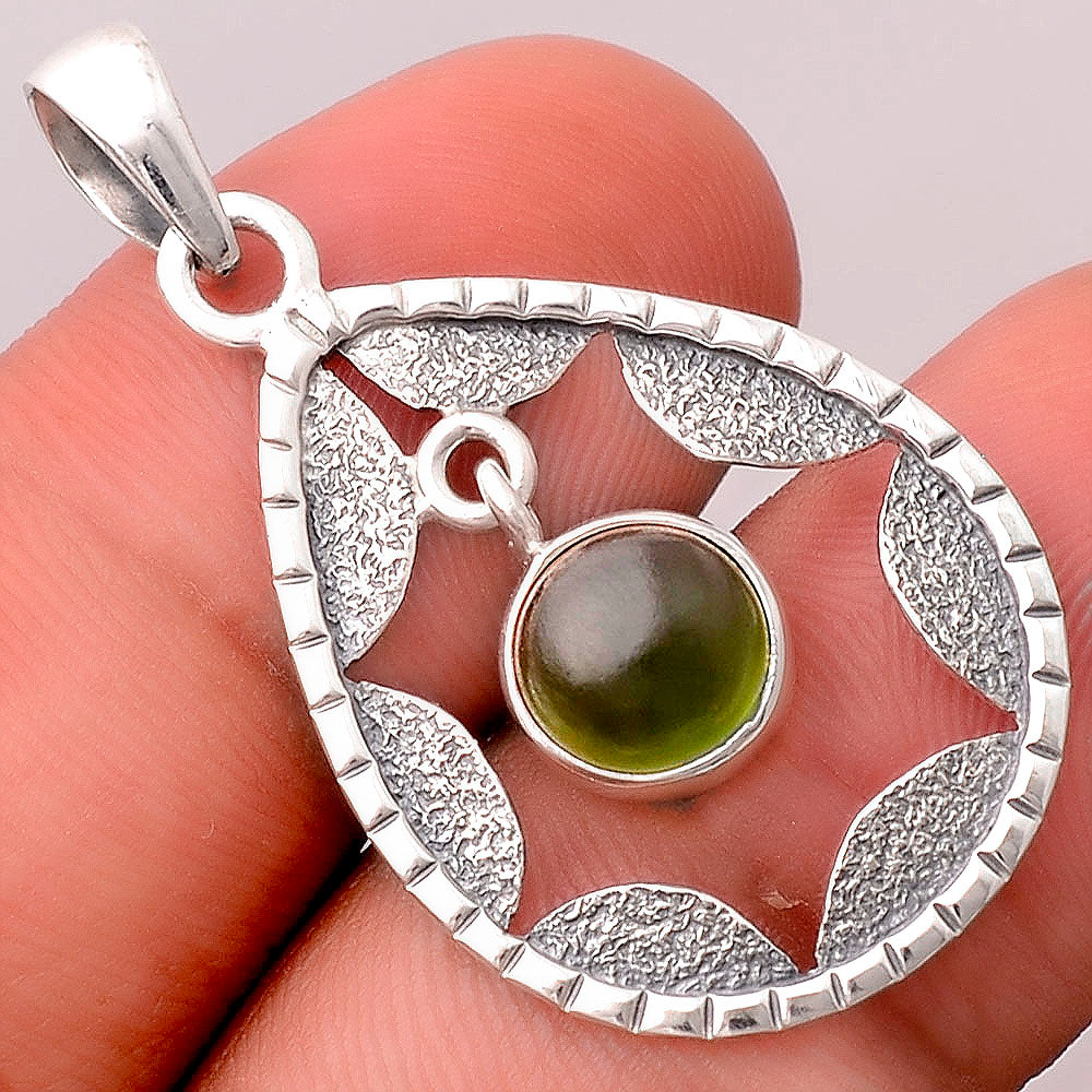 Natural Nephrite Jade - Canada Pendant P-1478 SDP155227