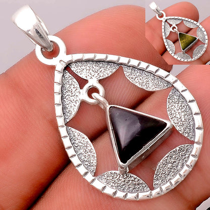 Natural Tektite Cab - Greek Pendant P-1478 SDP155233