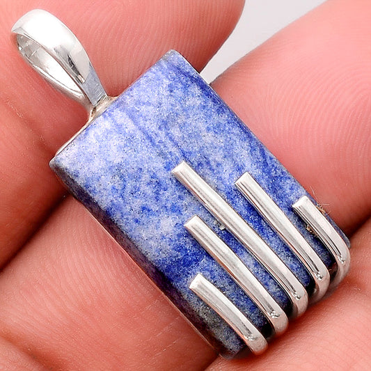 Natural Dumortierite Quartz Pendant P-1559 SDP155246
