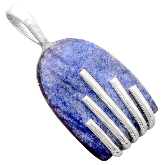 Natural Dumortierite Quartz Pendant P-1559 SDP155249