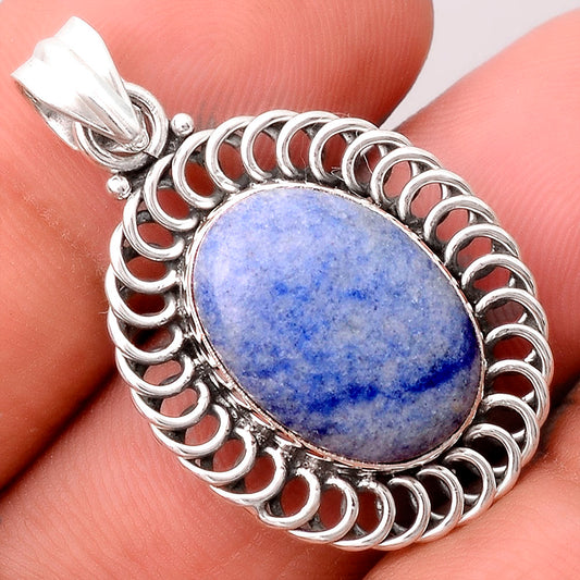 Natural Dumortierite Quartz Pendant P-1476 SDP155281