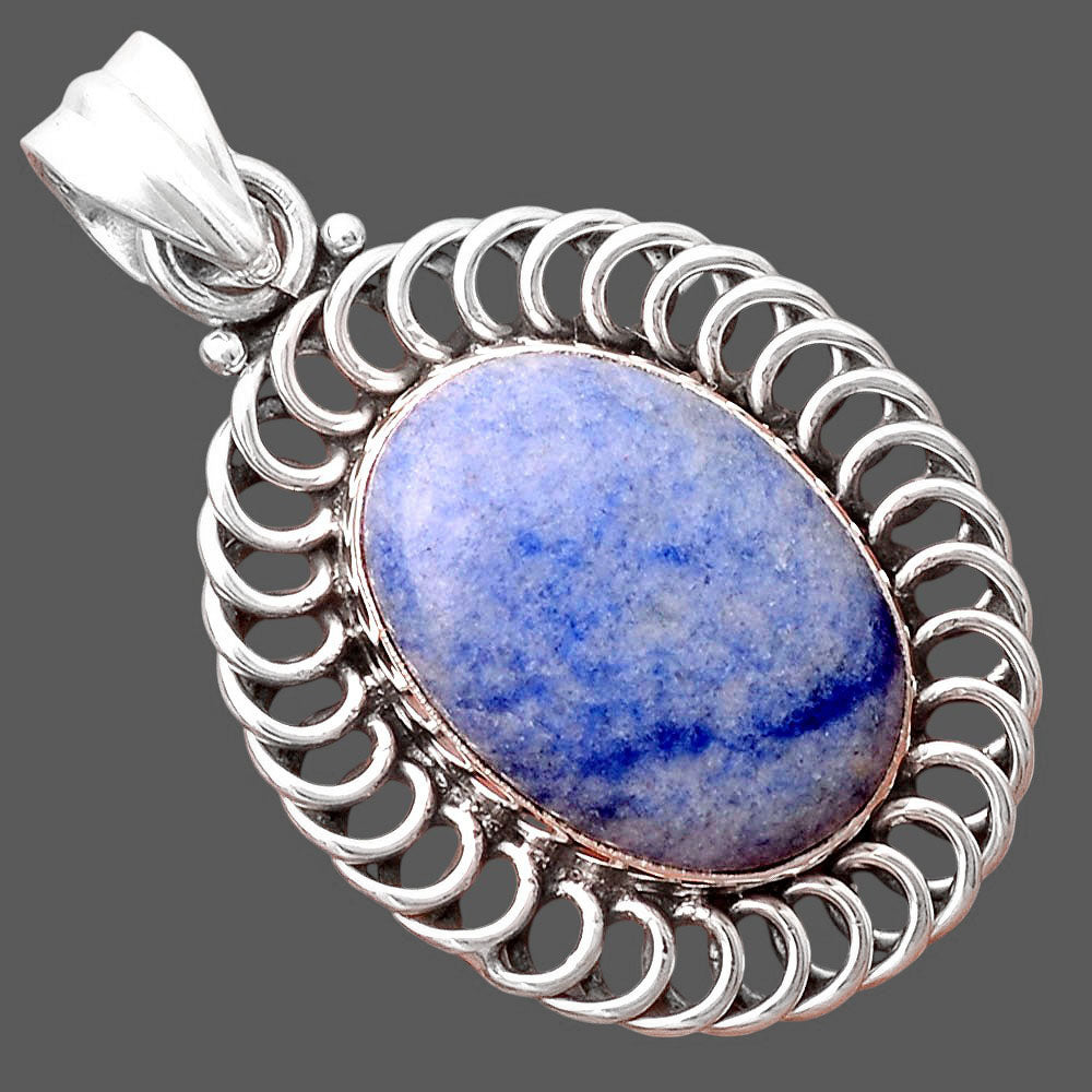 Natural Dumortierite Quartz Pendant P-1476 SDP155281