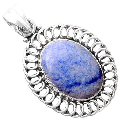 Natural Dumortierite Quartz Pendant P-1476 SDP155281