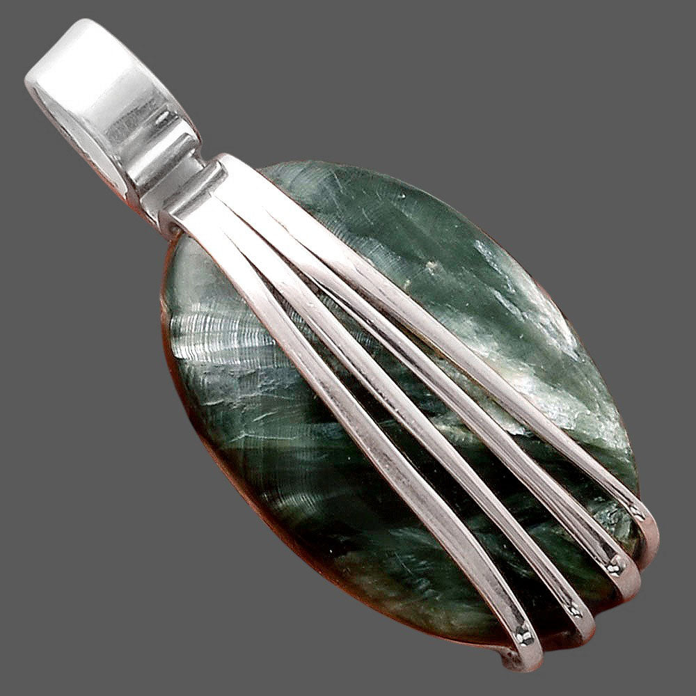 Natural Russian Seraphinite Pendant P-1302 SDP155288