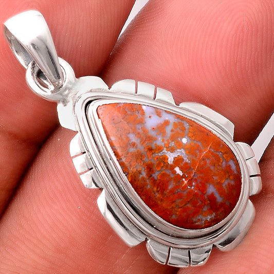 Natural Red Moss Agate Pendant P-1179 SDP155301