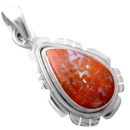 Natural Red Moss Agate Pendant P-1179 SDP155301