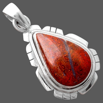 Natural Red Moss Agate Pendant P-1179 SDP155305