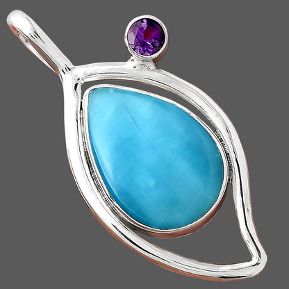 Natural Smithsonite and Amethyst Pendant P-1640 SDP155353