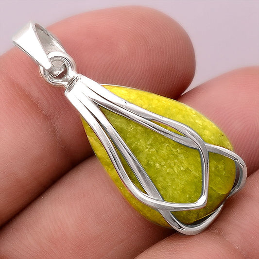 Natural Green Opal Madagascar Pendant P-1303 SDP155391