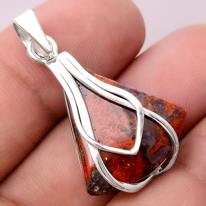 Natural Red Moss Agate Pendant P-1303 SDP155394