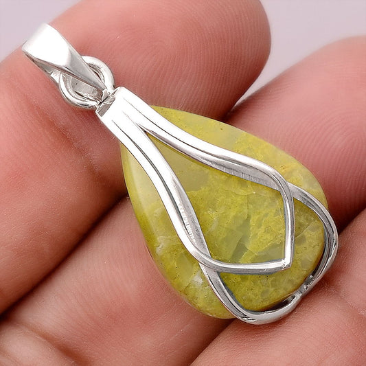 Natural Green Opal Madagascar Pendant P-1303 SDP155403