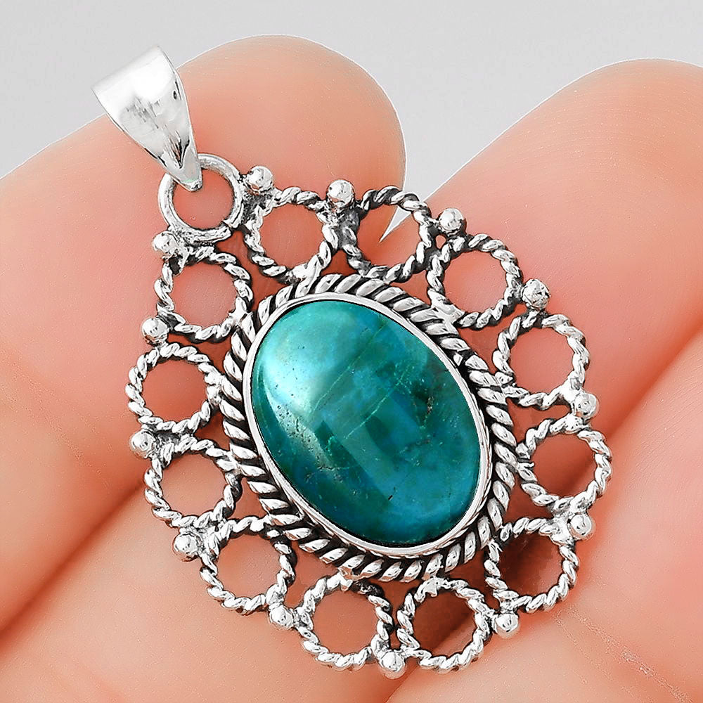 Natural Azurite Chrysocolla Pendant P-1009 SDP155411