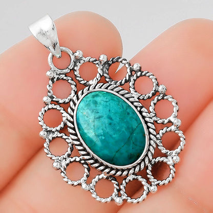 Natural Azurite Chrysocolla Pendant P-1009 SDP155417