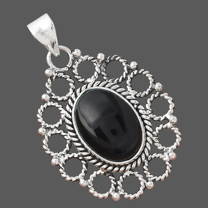 Natural Black Onyx - Brazil Pendant P-1009 SDP155424