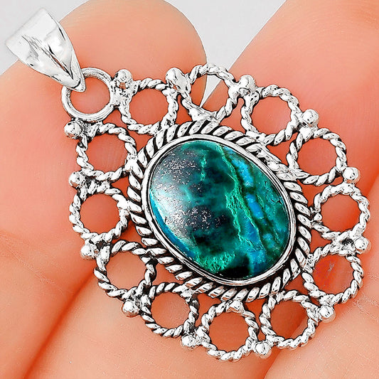Natural Azurite Chrysocolla Pendant P-1009 SDP155440