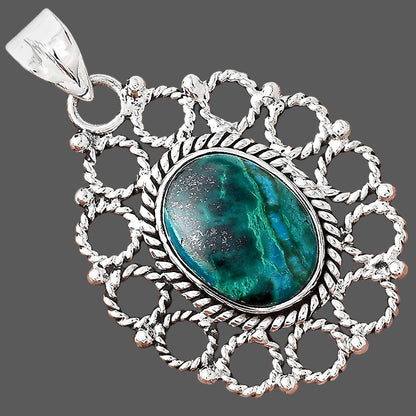 Natural Azurite Chrysocolla Pendant P-1009 SDP155440