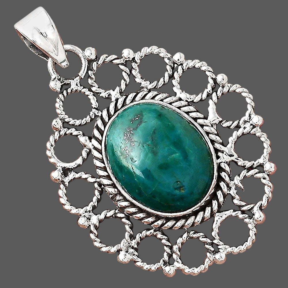 Natural Azurite Chrysocolla Pendant P-1009 SDP155442