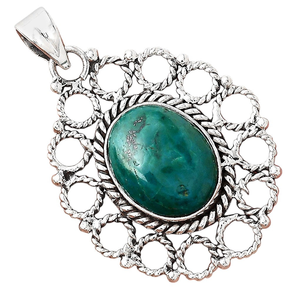 Natural Azurite Chrysocolla Pendant P-1009 SDP155442