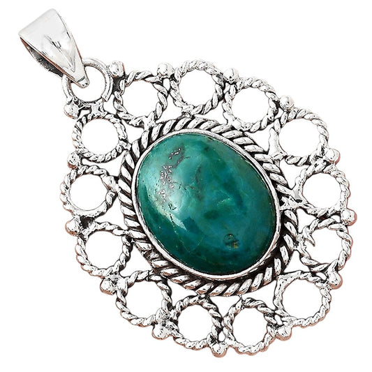Natural Azurite Chrysocolla Pendant P-1009 SDP155442