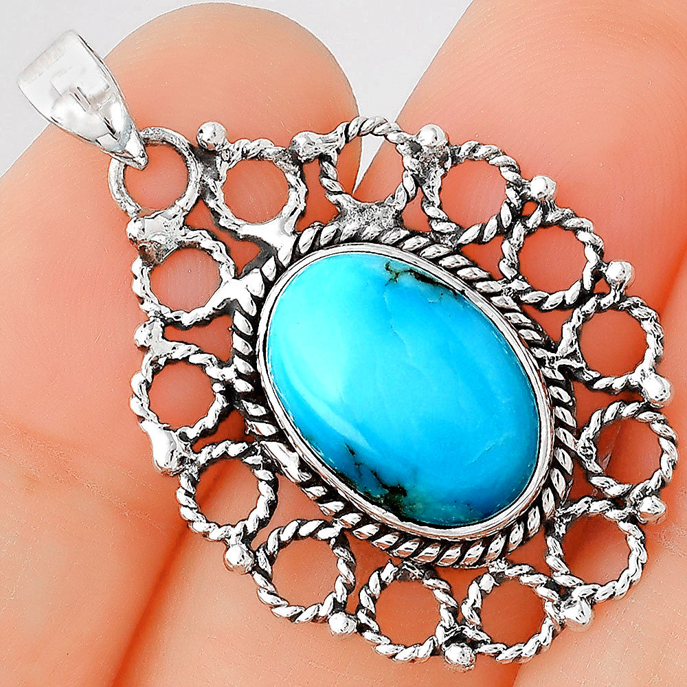 Natural Rare Turquoise Nevada Aztec Mt Pendant P-1009 SDP155458