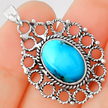 Natural Rare Turquoise Nevada Aztec Mt Pendant P-1009 SDP155458