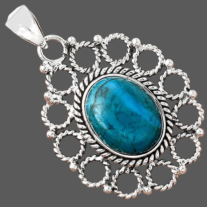 Natural Azurite Chrysocolla Pendant P-1009 SDP155461