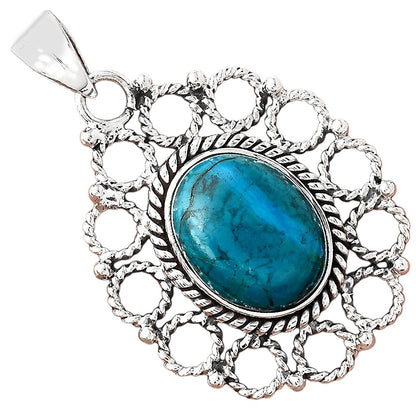 Natural Azurite Chrysocolla Pendant P-1009 SDP155461
