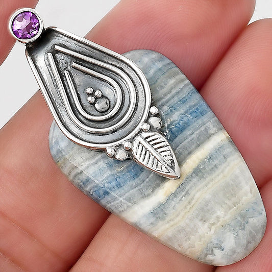 Blue Scheelite - Turkey and Amethyst Pendant P-1584 SDP155477
