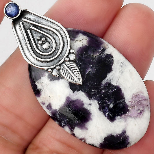 Natural Morado Jasper and Amethyst Pendant P-1584 SDP155480