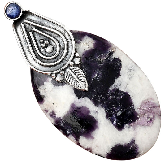 Natural Morado Jasper and Amethyst Pendant P-1584 SDP155480