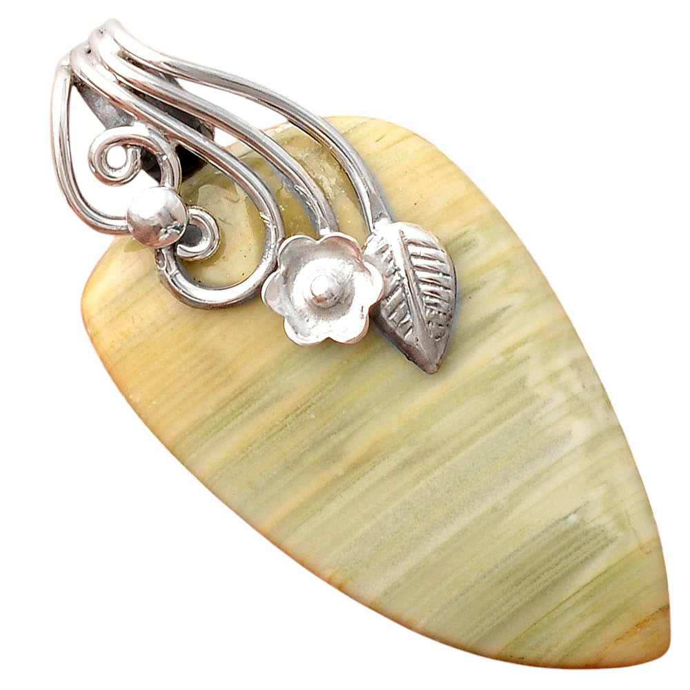 Floral - Natural Saturn Chalcedony Pendant P-1581 SDP155506