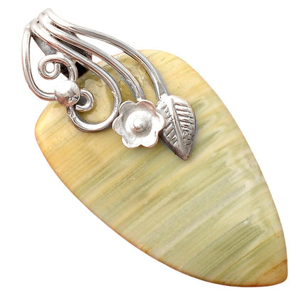 Floral - Natural Saturn Chalcedony Pendant P-1581 SDP155506