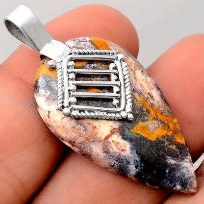 Natural Indian Blanket Jasper Pendant P-1462 SDP155526