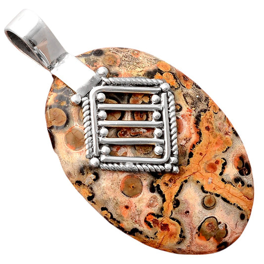 Natural Leopard Skin Jasper Pendant P-1462 SDP155530