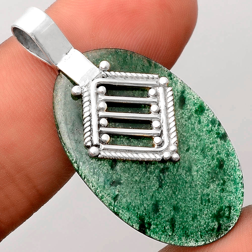 Natural Green Aventurine Pendant P-1462 SDP155535