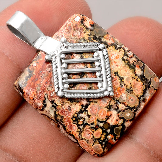 Natural Leopard Skin Jasper Pendant P-1462 SDP155538