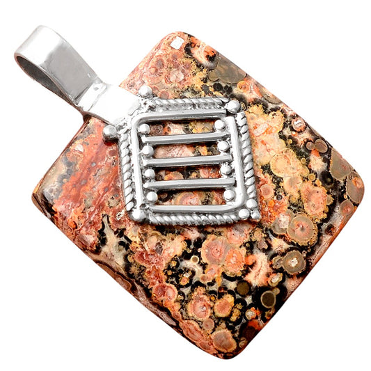 Natural Leopard Skin Jasper Pendant P-1462 SDP155538