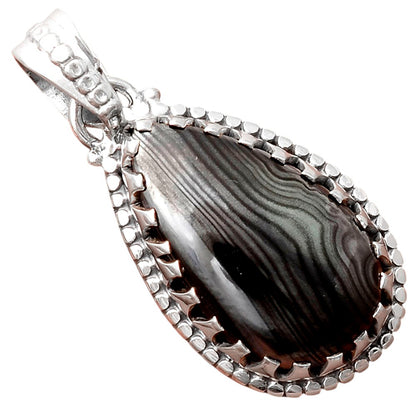Crown Of Silver Psilomelane - Black Malachite Pendant P-1512 SDP155551