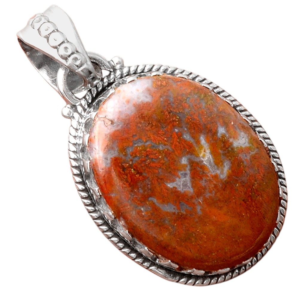 Natural Red Moss Agate Pendant P-1515 SDP155561