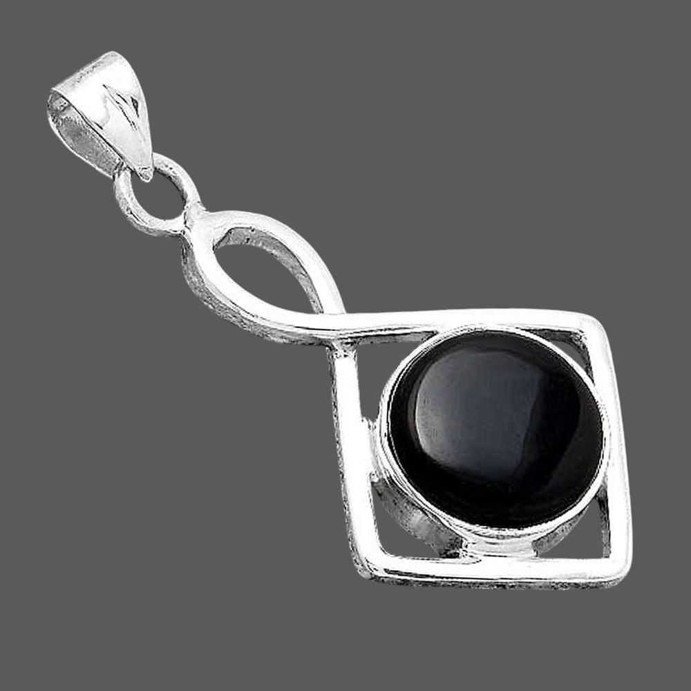 Natural Black Onyx - Brazil Pendant P-1011 SDP155565