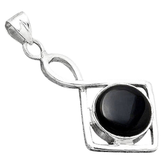 Natural Black Onyx - Brazil Pendant P-1011 SDP155565