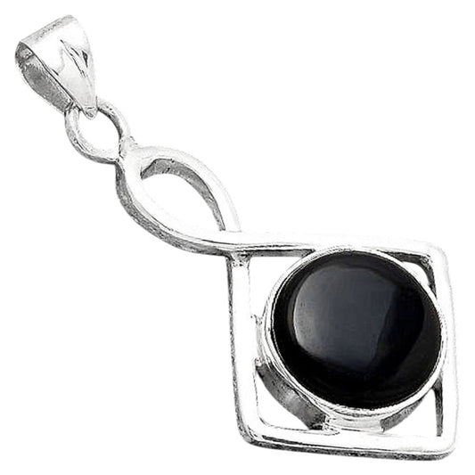 Natural Black Onyx - Brazil Pendant P-1011 SDP155567